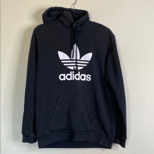 Adidas Black Sweatshirt Hoodie with Trefoil Logo men’s medium